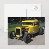 Geel warm staafje briefkaart (Voorkant / Achterkant)