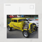 Geel warm staafje briefkaart (Voorkant / Achterkant)