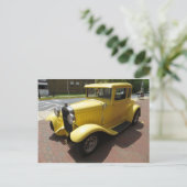 Geel warm staafje briefkaart (Staand voorkant)