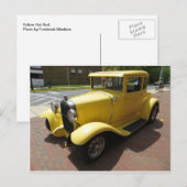 Geel warm staafje briefkaart (Voorkant / Achterkant)