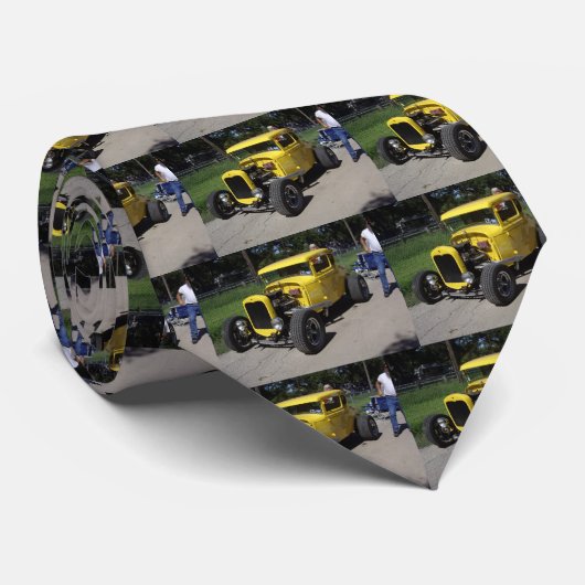 Geel warm staafje stropdas (Opgerold)