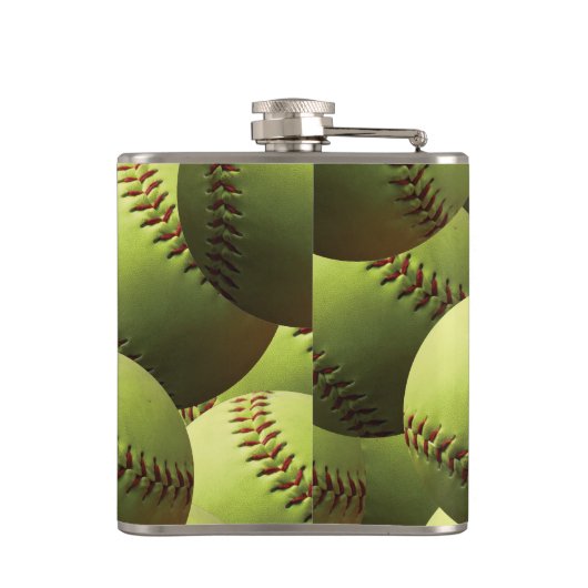 Geel wasbehangpapier heupfles (Achterkant)