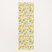 Geel watercolor wilde bloem patronen yogamat (Voorkant)