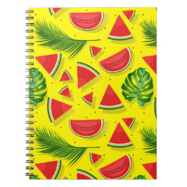 Geel watermeloen Leaf Notitieboek