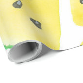Geel watermeloenpatroon cadeaupapier (Rol Hoek)