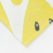 Geel watermeloenpatroon fleece deken (Hoek)