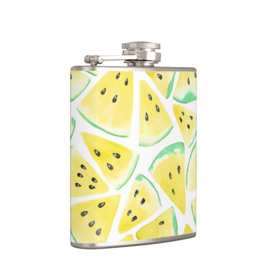 Geel watermeloenpatroon heupfles (Rechts)