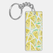 Geel watermeloenpatroon sleutelhanger (Voorkant Links)