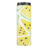 Geel watermeloenpatroon thermosbeker (Achterkant)