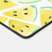 Geel watermeloensnijpapier bureaumat (Hoek)