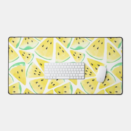 Geel watermeloensnijpapier bureaumat (Keyboard & Muis)