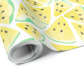 Geel watermeloensnijpapier cadeaupapier (Rol Hoek)