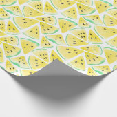 Geel watermeloensnijpapier cadeaupapier (Hoek)