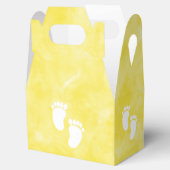 Geel Waterverf Baby shower Aangepast Bedankdoosjes (Geopend)