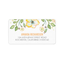 geel waterverf bloem bruiloft