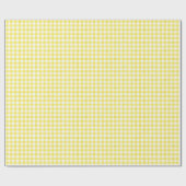 Geel Waterverf Gingham-pakpapier Cadeaupapier (Vlak)