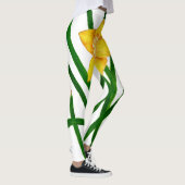 Geel Waterverf met deffodil Leggings (Rechts)
