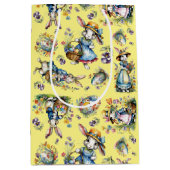 Geel Waterverf paashaas en eitjes Medium Cadeauzakje (Voorkant)