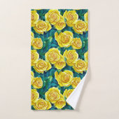 Geel Waterverf Roos Bad Handdoek (Handdoek)