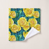 Geel Waterverf Roos Bad Handdoek (Wasdoekje)