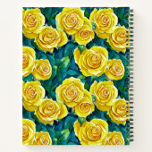 Geel Waterverf Roos Pattern Journal Notitieboek (Achterkant)