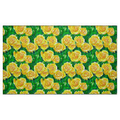 Geel Waterverf Roos Stof (Fat Quarter)