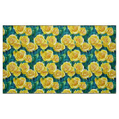 Geel Waterverf Roos Stof (Fat Quarter)