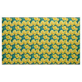 Geel Waterverf Roos Stof (Yard (91,4 cm))