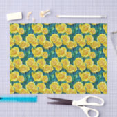 Geel Waterverf Roos Tissuepapier (Craft)
