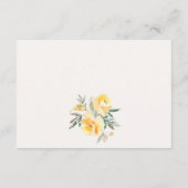 Geel Waterverf Roos Vloeradvies voor paar Informatiekaartje (Achterkant)