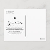 Geel Waterverf Schelft Foto Afstuderen Briefkaart (Achterkant)