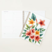 Geel Waterverf Tropische Bloemendruk Planner (Display)