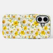 Geel waterverf wildbloempatroon Case-Mate iPhone case (Achterkant (horizontaal))