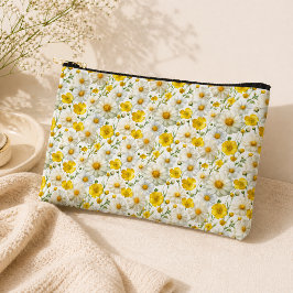 Geel waterverf wildbloempatroon etui
