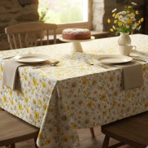 Geel waterverf wildbloempatroon 
