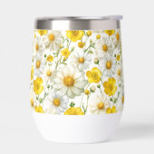 Geel waterverf wilde bloemenpatroon (Links)