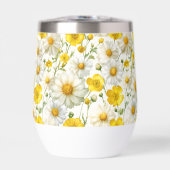 Geel waterverf wilde bloemenpatroon (Voorkant)