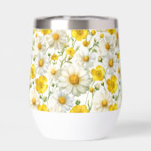 Geel waterverf wilde bloemenpatroon (Achterkant)