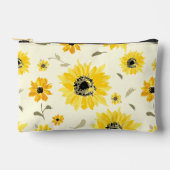 Geel Waterverf zonnebloempatroon Etui (Voorkant)
