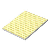 Geel Wavy Stripe Minimalistisch Modern Design Notitieblok (Linkerzijde)