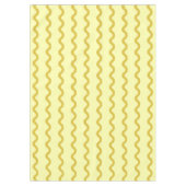 Geel Wavy Stripe Minimalistische Moderne Dining De Tafelkleed (Voorkant)