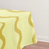 Geel Wavy Stripe Minimalistische Moderne Dining De Tafelkleed (Voorbeeld)