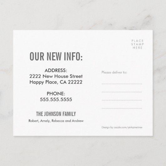 Geel we hebben Briefkaart over woningen verplaatst (Achterkant)