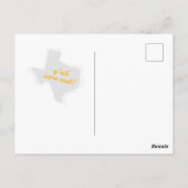 Geel We hebben verplaatst - Dotted Texas Bewegen Briefkaart (Achterkant)