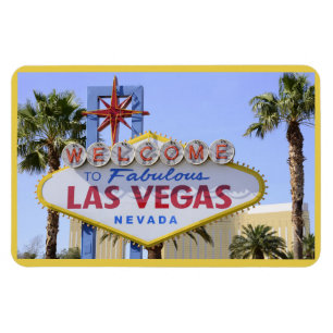 Geel welkomstbord Nevada Las Vegas Magneet