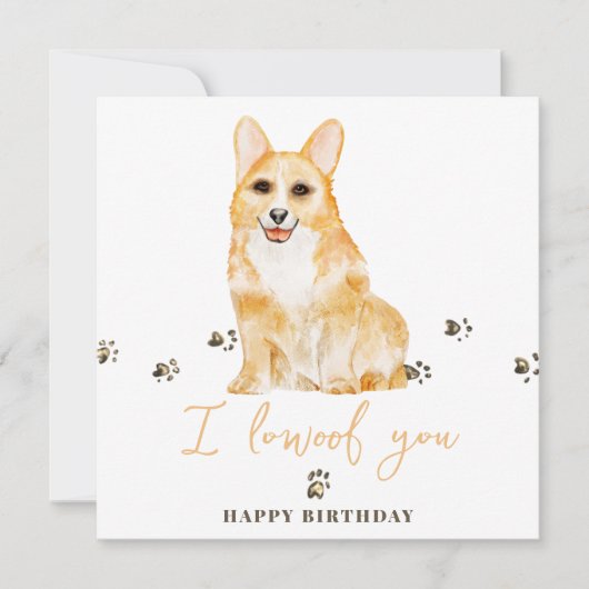 Geel Welsh Corgi Dog Mum Puppy Pets Birthday Kaart (Voorkant)