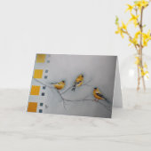 Geel Wenskaart Finche Kaart (Gele Bloem)