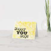 Geel wenskaart kaart (Voorkant)