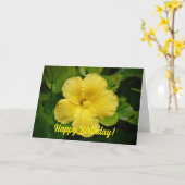Geel Wenskaart van de Tropische Bloem Kaart (Gele Bloem)