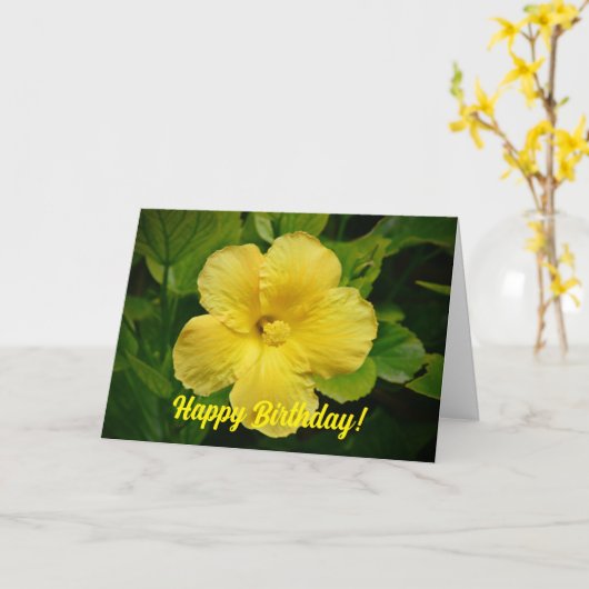 Geel Wenskaart van de Tropische Bloem Kaart (Gele Bloem)